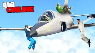 КАК ТЫ ВЫЖИЛ? САМОЕ ОПАСНОЕ СТОЛКНОВНИЕ ИСТРЕБИТЕЛЕЙ  НА СКОРОСТИ 800КМ/Ч В GTA 5 ONLINE