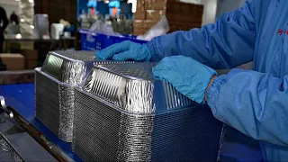 The production process of aluminum foil meal boxes, a professional food packaging container factory