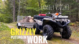 Family VLOG #3: The Camp - Campfire Cooking, Beer, Hauling Wood w/ the ATV.