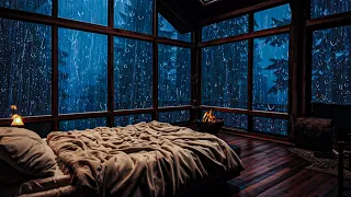 Sound Rain and Thunder on Window | Eliminate Insomnia Symptoms, Fast Sleep, Relax, Study, Meditate