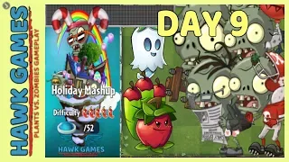 Plants vs Zombies 2 Holiday Mashup World Day 9 Easy (Special Delivery & Big Head)