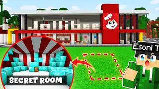 Esoni found a SECRET Room Inside Jollibee 😮 Minecraft OMOCITY (Tagalog)