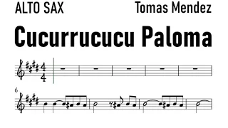 Cucurrucucu Paloma Alto Sax Sheet Music Backing Track Play Along Partitura