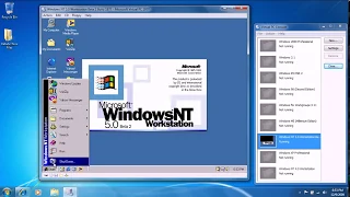 Windows NT 5.0 Workstation Beta 2 Build 1877 in Microsoft Virtual PC 2007