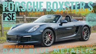 Porsche 981 Boxster S PDK Dark Blue Metallic GTS Option Extended Black Leather For Sale Specialist