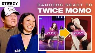 Dancers React to TWICE Momo's Dance Journey [2016-2021]