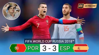 Portugal 3-3 Spain Hat-Trick Ronaldo 💥World Cup 2018 | Extended highlights & Goals