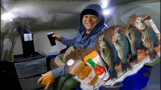 Truck Camping Crappie Catch Clean and Cook