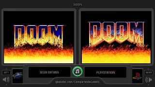 Doom (Sega Saturn vs Playstation) Side by Side Comparison