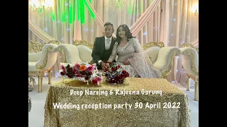 Wedding reception 30 Apr 2022