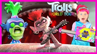Kin Tin Makes Her Own Powerful Guitar to Defeat Queen Barb! Trolls 2 Pretend Play in Real Life