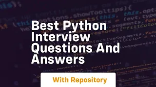 best python interview questions and answers