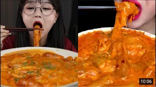 [ASMR] CREAMY SPICY ROSÈ TTEOKBOKKI || REAL EATING SOUNDS || CHRISTIAN ASMR