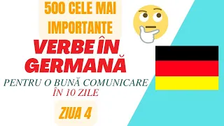 🇩🇪ÎNVAȚĂ 500 cele mai IMPORTANTE VERBE în limba GERMANĂ în 10 zile! Ziua 4 🙀 A1 A2 B1 B2