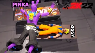 Oggy The Goku Vs Pink Panther The Beerus In WWE 2K22
