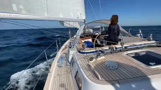 Awesome sailing with our Hallberg-Rassy 48 Mk II l to Allinge (Bornholm)