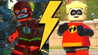 The Flash vs Dash - Who Is The Fastest? LEGO DC SUPER-VILLAINS vs INCREDIBLES