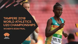 Women's 800m Final - World Athletics U20 Championships Tampere 2018