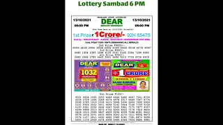 TODAY EVENING NAGALAND LOTTERY VIDEOS LIVE 06:00 pm Dhankesari lottery sambad Date 13/10/2021