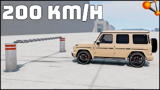 CHAIN vs Mercedes G63! 200 Km/H CRASH TEST! - BeamNg Drive