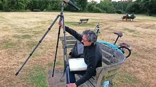 GERHARD LANG from Germany  drawing the Moon seen it through the Telescop