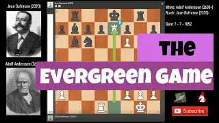 The Evergreen Game  |  Adolf Anderssen vs Jean Dufresne analyzed by Stockfish