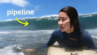 I Try Surfing The Most Dangerous Wave with No Experience (Pipeline Hawaii)