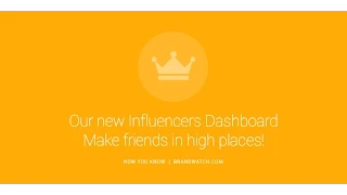 Introducing... Influencers Dashboard