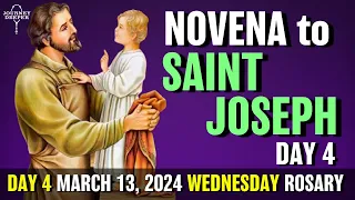 Novena to St Joseph Day 4 🤎 WEDNESDAY ROSARY March 13, 2024, GLORIOUS Mysteries of the Rosary 🤎