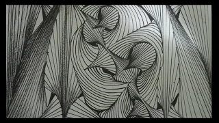 Abstract spiral drawing technique