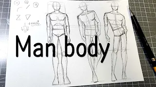 Male body for fashion illustration_패션일러스트를 위한 남자 바디
