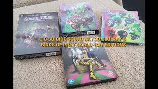 D.C SUICIDE SQUAD & BIRDS OF PREY 4K/3D/BLU-RAY HD ZETA/STEELBOOK EDITIONS