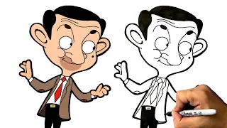 How to Draw Mr Bean Step by Step | How to Draw cartoon Mr. Bean - Easy Drawing For Kids