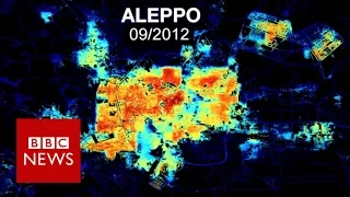 Syria from Space: Aleppo in darkness and light - BBC News