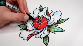 Peony | A Simple Way to Draw a Flower