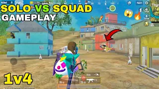 😤SOLO vs SQUAD FULL RUSH 1v4 CLUTCH GAMEPLAY 😱 PUBG MOBILE LITE | BGMI LITE - @LouWanGaming