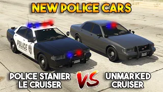 GTA 5 ONLINE : POLICE STANIER VS UNMARKED CRUISER (BEST NEW POLICE CAR?)
