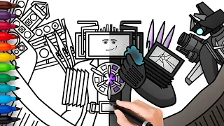 HOW TO DRAW UPGRADED TITAN SPEAKERMAN, TITAN TV MAN, TITAN CAMERAMAN | Skibidi Toilet - Easy Drawing