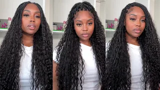 HUMAN HAIR BOHO LOCS THAT LOOK LIKE INDIVIDUALS 😱 fast and easy crochet method | Lock Braids