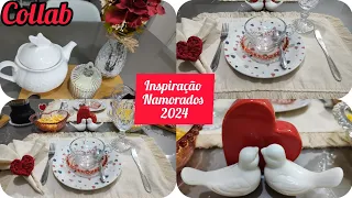 MESA POSTA, INSPIRAÇÃO PARA O DIA DOS NAMORADOS 2024 CAFÉ DA MANHÃ/ COLLAB ENTRE AMIGAS ❤️