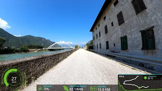 45 minutes Fat Burning 🚴‍♀️😎👍 Indoor Cycling Workout South Tyrol with Garmin Display 4K