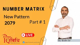 Number Matrix Part #1 | New Pattern 2079 | By: Bodhi Sir | IQ Vidhi.