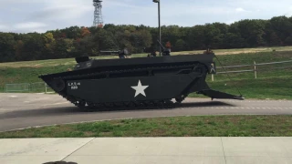 The LVT tests its new treads at the Museum of American Armor