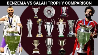 Karim Benzema vs Mohammed Salah Trophy Comparison 🏆 | Football