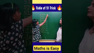 Easy Table Trick 🔥| Table of 51 Easy Trick #viral #fun #ashortaday #trending #shorts #youtubeshorts