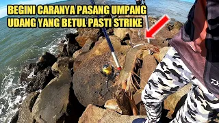 MANCING DASARAN DI LAUT PEKE UMPAN UDANG HIDUP PASTI DAPAT IKAN ENAK