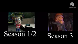 Jimmy neutron Intro comparison Season 1/2 and 3