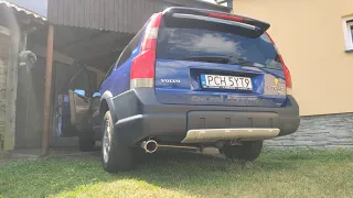 Volvo XC70 2.4T Rear muffler delete | Cold start | Exhaust sound