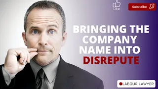 [L181] BRINGING THE COMPANY NAME INTO DISREPUTE | DISMISSAL