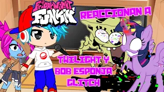 Friday Night funkin' Reacts to Vs Twilight Sparkle and Spongebob Glitch